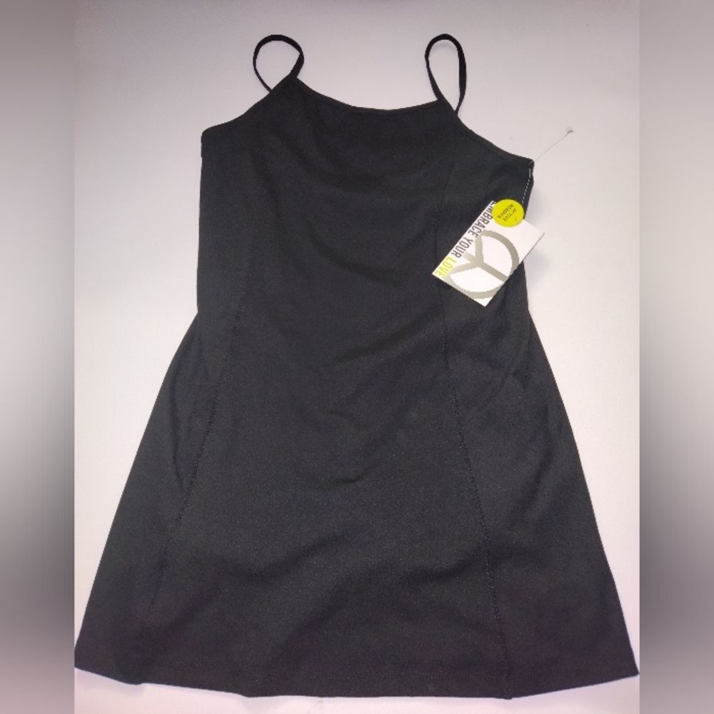 Embrace Your Love Women's Black Romper Dress athletic fit Size L With Shorts